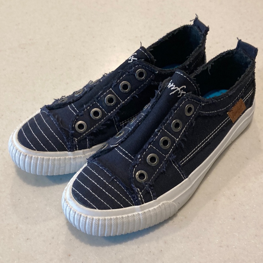 Navy Blowfish slip on sneakers